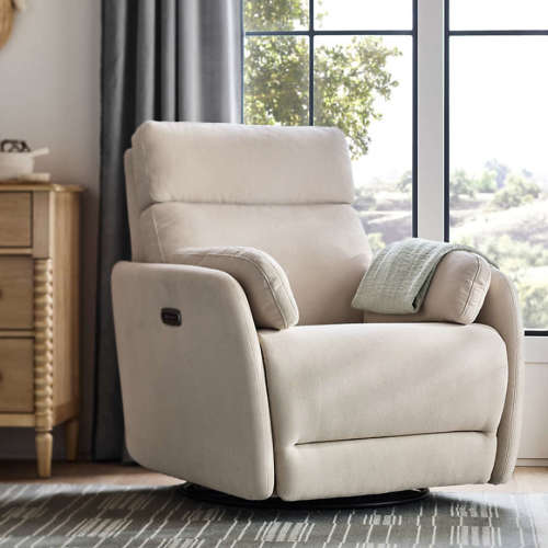 Owen Natural Nursery Electronic Power Recliner with Night Light