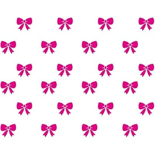 Pink Bow Wall Decals - 24 Removable Stickers for Girls Room, Nursery or Playroom - Cute Blush Ribbons and Bowtie PVC Vinyl Wall Decor for Princess Theme Rooms JWH186 (Blush 4"x 4" inch)