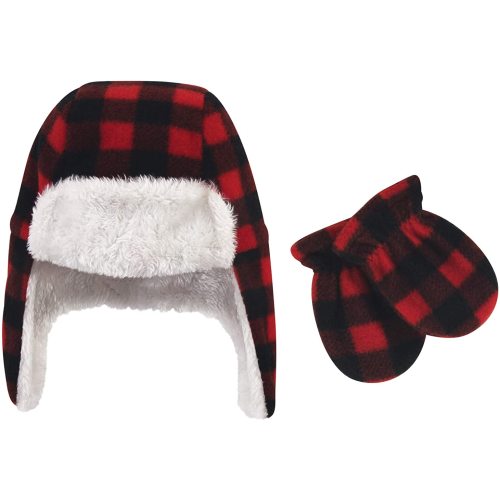 Hudson Baby Unisex Fleece Trapper Hat and Mitten Set