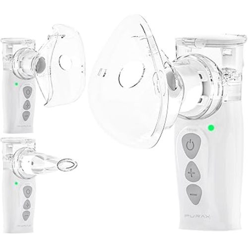 Portable Nebulizer for Adults & Kids, Auto-Cleaning Rechargeable Handheld Mesh Nebulizer Machine, Travel & Home Use, Fast Relief for Breathing Problems, Ultra Quiet
