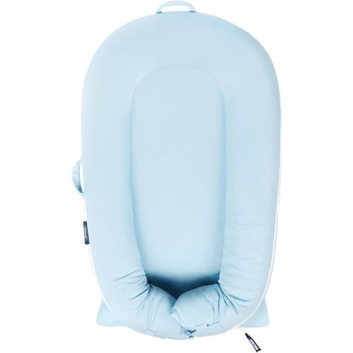 Organic Cotton Baby Spare Cover for Dock-a-tot Deluxe+ Docks | Hypoallergenic Newborn Nest Cover| (Cover Only) (Baby Blue)
