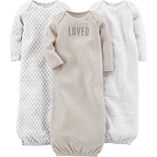 Simple Joys by Carter's Baby 3-Pack Neutral Cotton Sleeper Gown