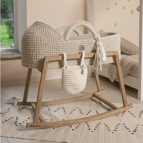 Baby Moses Basket with Round Hood | Unique, Handmade by Anzy Home