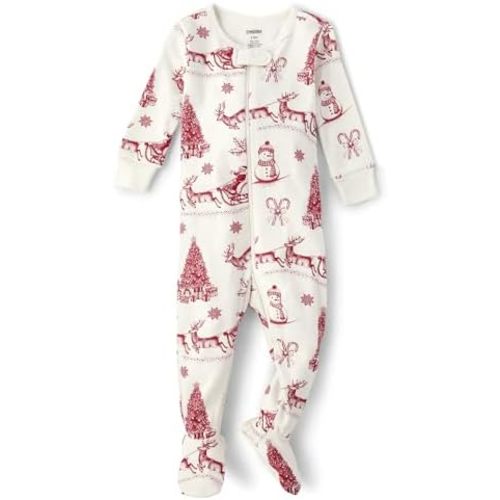 Gymboree Unisex Baby And Newborn Long Sleeve 100% Cotton Zip-front One Piece Footed Pajamas
