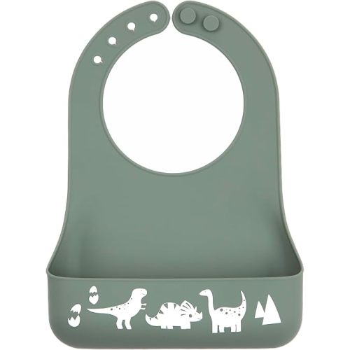 Bella Tunno Little Bites Bib – Silicone Baby Bibs for Infant Girls and Boys Ages 3-12 Months, BPA Free Soft Silicone Bib
