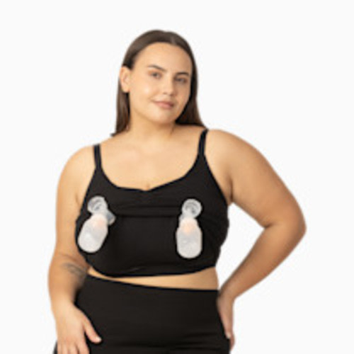 Kindred Bravely Sublime Bamboo Viscose Hands-Free Pumping Lounge & Sleep Bra - Black, X-Large