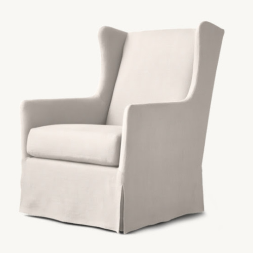 Classic Wingback Slipcovered Swivel Glider | RH Baby & Child