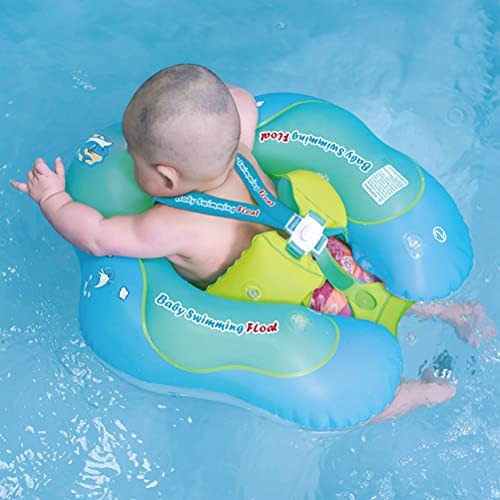 Free Swimming Baby Inflatable Baby Swim Float Children Waist Ring Inflatable Pool Floats Toys Swimming Pool Accessories for The Age of 3-72 Months(Blue, L)