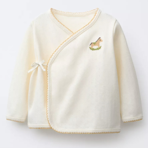 CROSS-STITCH EMBROIDERED HORSE POINTELLE T-SHIRT - Light ecru | ZARA United States