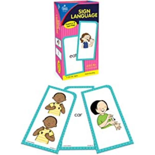 Amazon.com: Carson Dellosa American Sign Language Flash Cards for Toddlers, 122 ASL Signs including Sight Words, Alphabet, Numbers, Feelings, Animals, Educational Games for Preschool & Kindergarten (105 Cards) : Toys & Games