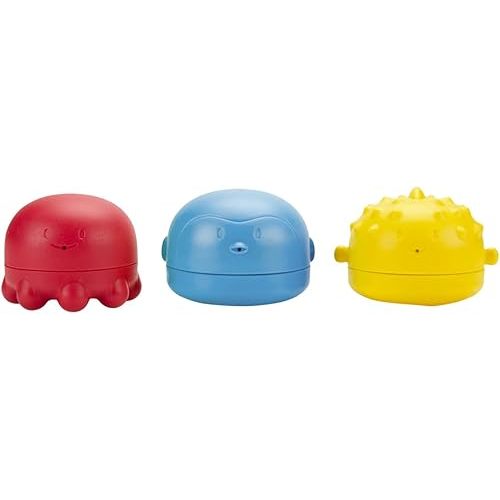 Ubbi Squeeze and Switch Silicone Bath Toys for Toddlers and Baby, Colorful Mix and Match Baby Bath Accessory, Water Toys for Toddler Bath Playtime, Set of 3