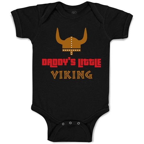 Custom Baby Bodysuit Daddy's Little Viking Valhalla Dad Father's Day Cotton