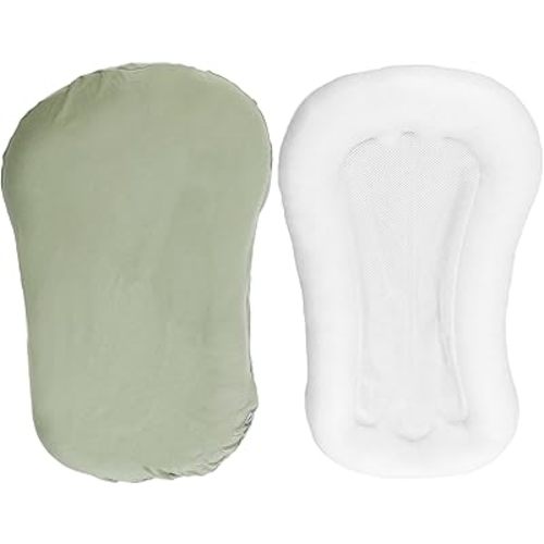 Baby Nest Bed, Ergonomic Baby Nest Lounger Easy to Clean, Baby Nest Pillow Cotton Baby Nest Cushion for Newborns (Green)