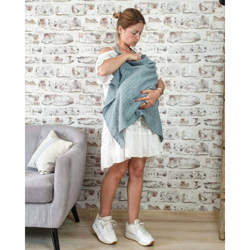 Linen breastfeeding cover, linen nursing cover up, linen baby stroller cover, linen nursing scarf, adjustable linen nursing apron