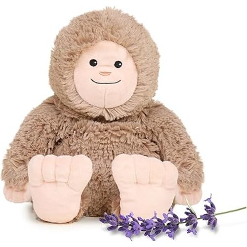 warmies Microwavable & Weighted Stuffed Animals, Bigfoot - Heated Stuffed Animal Plushie for Warmth & Comfort - Cute Soft Plush Toys for Adults & Children (Boys, Girls, Babies & Toddlers)
