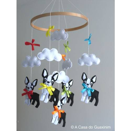 Mobile Boston Terrier for crib