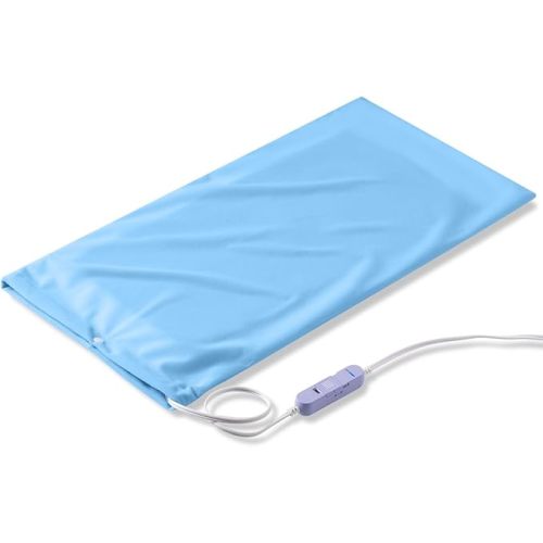 Boncare® Large Heating Pad Without Auto Shut Off for Cramps and Back Pain Relief, High and Low Temperature Settings Classical Vinyl Hot Electric Heat Pad with Washable Cover Sky Blue (12"x 24", 1)