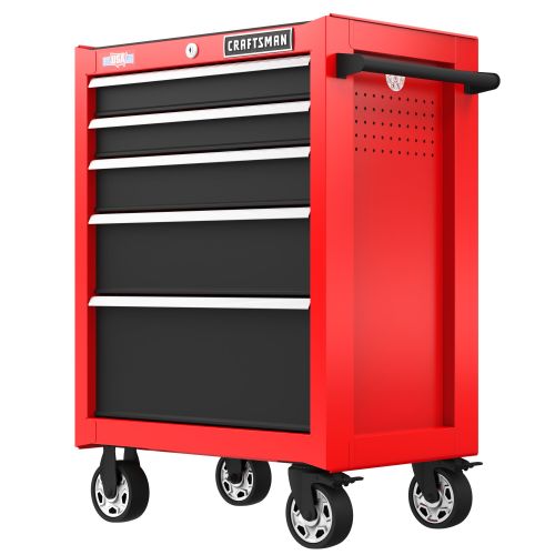 CRAFTSMAN 2000 Series 26.85-in W x 38.05-in H 5 -Drawer Steel Rolling Tool Cabinet ( Red )