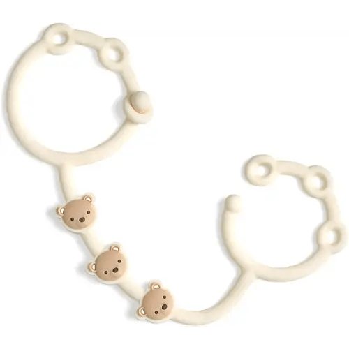 Itzy Ritzy Toy & Snack Cup Strap – Adjustable Strap for Keeping Baby's Toys, Teethers & Snack Cups Nearby – BPA-Free Silicone – Tether for Strollers, High Chairs & Car Seats – Dishwasher Safe (Bear)