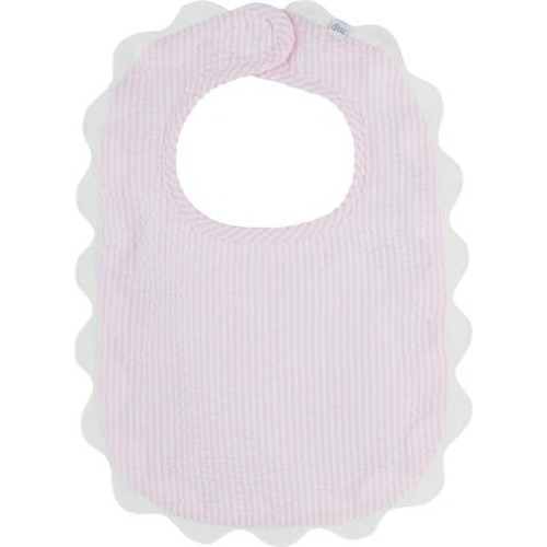 Scalloped Seersucker Bib