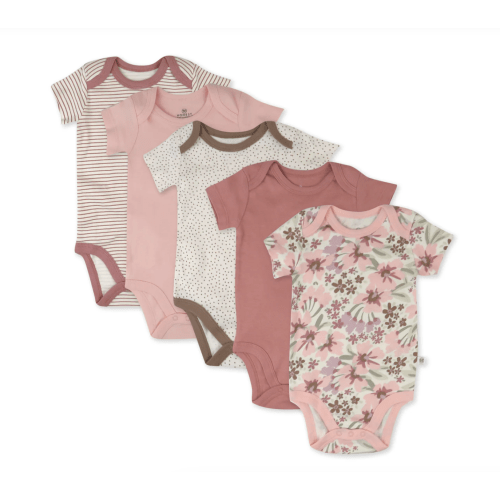 [12 mo] 5-Pack Organic Cotton Short Sleeve Bodysuits | Honest Baby Clothing