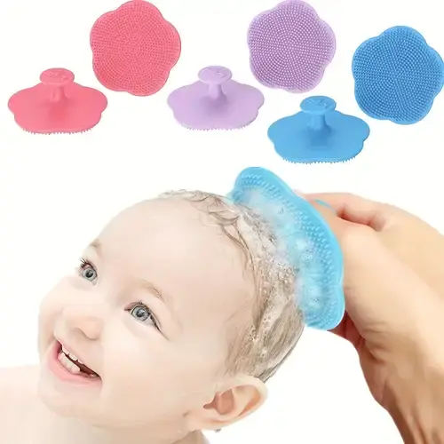 bath brush cradle cap brush silicone massage brush silicone - Temu