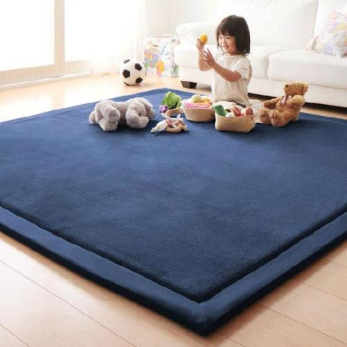 Newbabywish Baby Crawling Mat Soft Baby Play Mat Fleece –