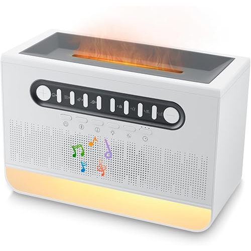 5-in-1 Baby Humidifier & Sleep Sound Machine with Night Light, Bluetooth Speaker for Nursery, Aroma Diffuser for Yoga Meditation, Auto-Off, 200ml