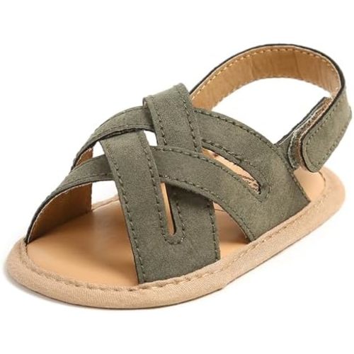 CoKate Baby Girls Sandals Ruffle Bowknot Premium Soft Sole Anti-Slip Open Toe Breathable Summer Outdoor First Walker Shoes Baby Sandals 0-3 months girls