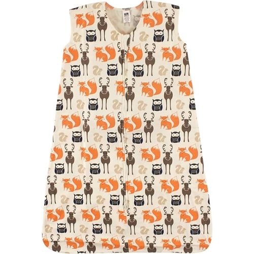 Hudson Baby Unisex BabyCotton Sleeveless Wearable Sleeping Bag, Sack, Blanket