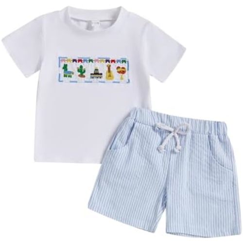 BemeyourBBs Toddler Baby Boy Summer Clothes Funny Letter T Shirt Elastic Waist Pockets Shorts Set 2 Piece Outfit