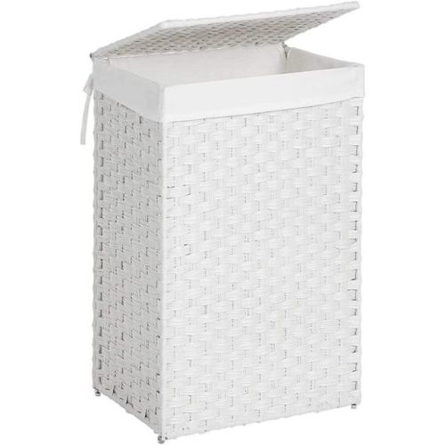 Laundry Hamper Bamboo Laundry Basket with Lid and Handles Wicker hamper