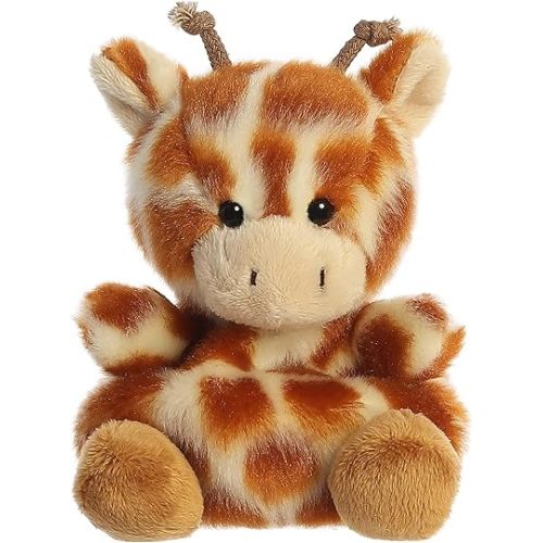 Aurora® Adorable Palm Pals™ Safara Giraffe™ Stuffed Animal - Pocket-Sized Play - Collectable Fun - Brown 5 Inches