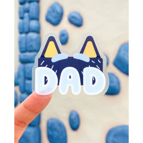 Dad Style Transparent Sticker/ Blue Heeler Dogs Disney Laptop Vinyl Stickers kids birthday party souvenir goodie bag bottle