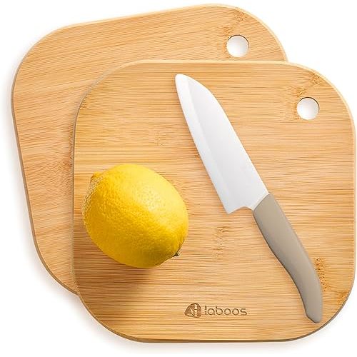 Home Mini Cutting Board Small Fruit Cutting Board Solid Bamboo Wood Board for Baby Infant dormitoryＩSet of 2