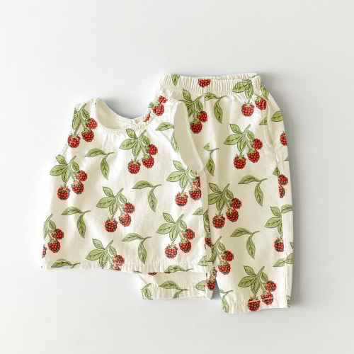 Baby 2-Piece Raspberry Sleeveless Set