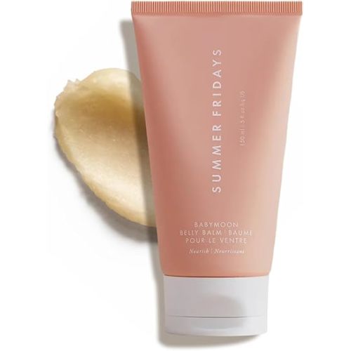 Summer Fridays Babymoon Belly Balm - Nourishing Balm + Body Moisturizer Enriched with Calendula Oil + Vitamin E to Help Reduce the Appearance of Stretch Marks and Dry Skin (5 Fl Oz)