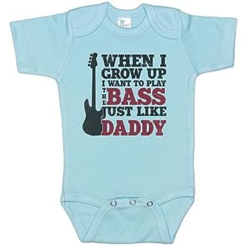Play The Bass Just Like Daddy Onesie - 6-12 m