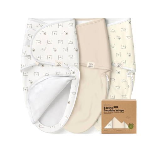 Baby Swaddle Sleep Sacks with Zipper - 3-Pack Swaddles for Newborns 0-3 Months, Infant, Baby Girls, Boys, Soft & Durable Newborn Sleep Sack, Easy Diaper Change Swaddling Blanket (Bumble Bear)