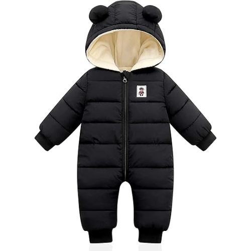 XMWEALTHY Baby Clothes Newborn Boy Girl Snowsuit Winter Coats Infant Jumpsuit Bodysuits Registry Essentials Stuff Gift