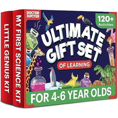 Doctor Jupiter Ultimate Gift Set of Learning| Set of ‘My First Science Kit’, ‘Little Genius Kit’ for Kids Ages 4-6|Birthday Gift for Boys, Girls| STEM Learning & Education Toys for 4,5,6 Year Old