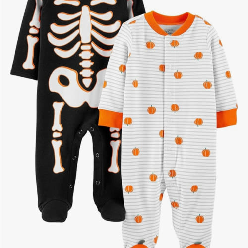 Simple Joys by Carter's Baby 2-Pack Halloween Cotton Footed Sleep and Play