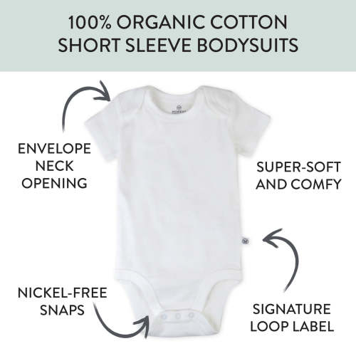 5-Pack Organic Cotton Short Sleeve Bodysuits | Honest Baby Clothing