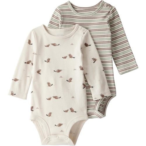 little planet by carter's Baby 2-Pack Organic Cotton Long-Sleeve Bodysuits
