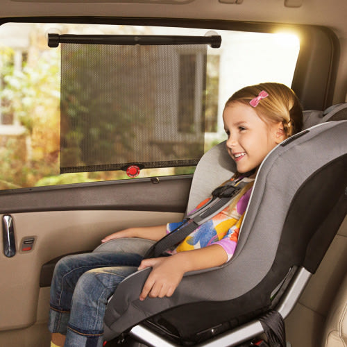 SafeFit SafeTemp Baby Car Sun Shades, 2 Pack, Black