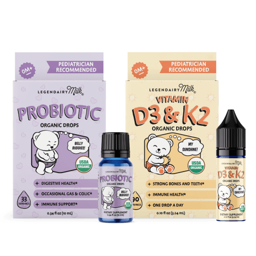 Newborn Essentials Pack | Probiotic D3K2 Drops | Legendairy Milk