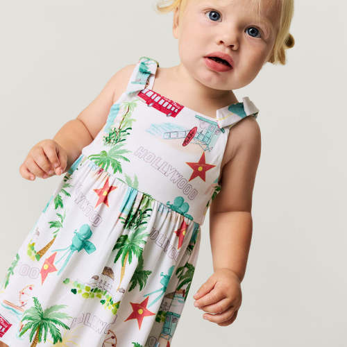 Posh Los Angeles Bow Babydoll Bodysuit Dress
