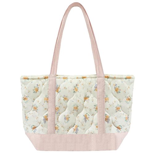 Sunwel Fashion Women Top Zipper Large Floral Quilted Tote Bag for Work Travel Gym Shopping Beach