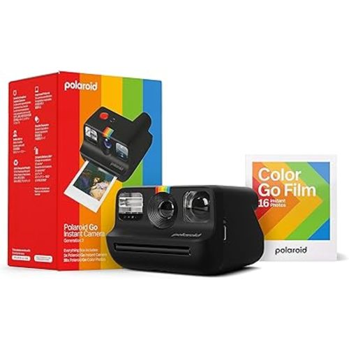 Polaroid Go Generation 2 - Mini Instant Camera + Film Bundle (16 Photos Included) - Black (6280)