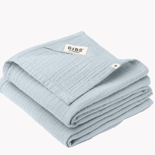 BIBS Muslin Cloth - Baby Blue: Soft Organic Baby Essential – Bibsworld store US